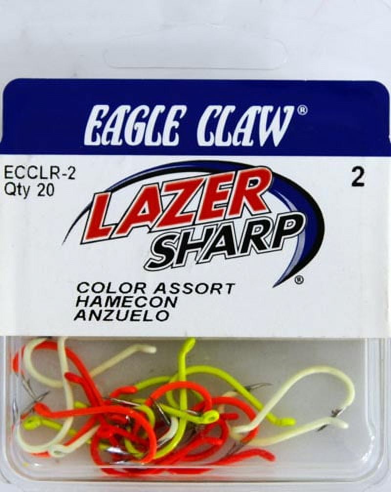 Eagle Claw Lazer Sharp Octopus Hook Assortment, Size 2, 30 Pack