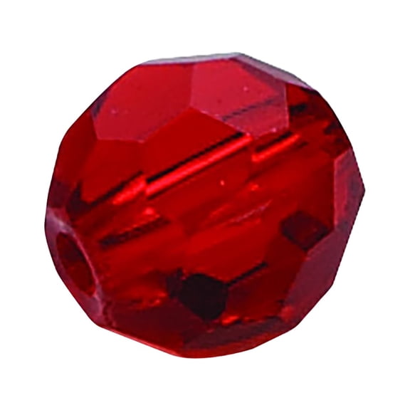 Eagle Claw Faceted Glass Beads Red 8mm