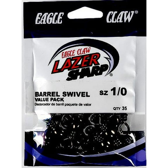 Eagle Claw Fishing Barrel Swivel, 35 Pc, Size 1/0