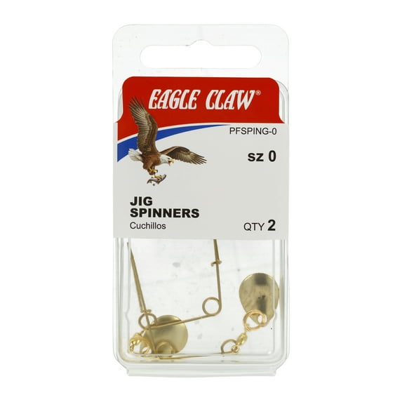 Eagle Claw Fishing Jig Panfish Spinner Arm, Gold, Size 0, 2 Count