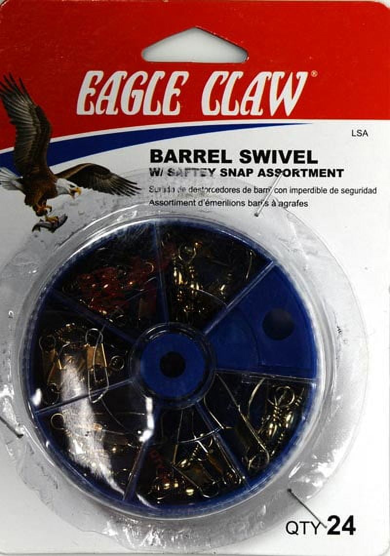 Eagle Claw Fishing, LSA Snap Swivel Assortment, Brass