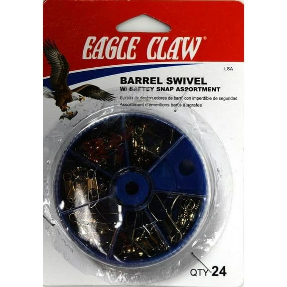 Eagle Claw Fishing, LSA Snap Swivel Assortment, Brass