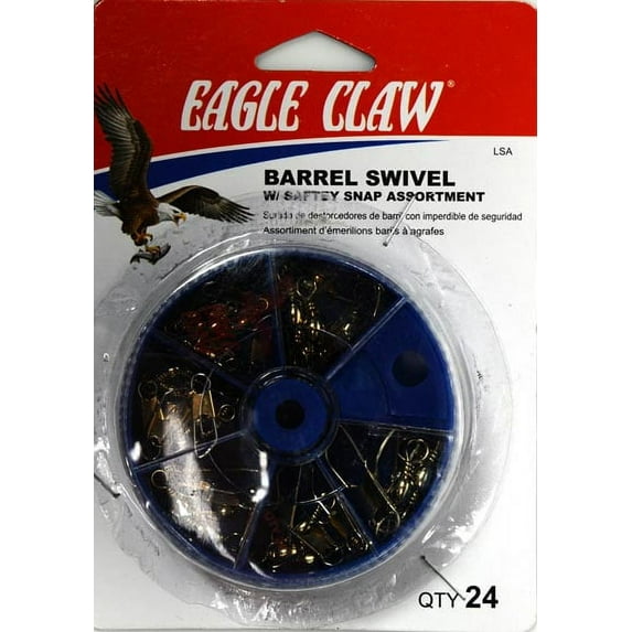 Eagle Claw Fishing, LSA Snap Swivel Assortment, Brass
