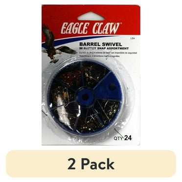 (2 pack) Eagle Claw Fishing, LSA Snap Swivel Assortment, Brass