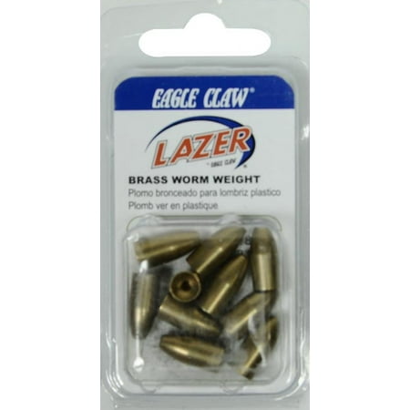 Eagle Claw Fishing, Lazer Brass Worm Weight , 1/8 oz