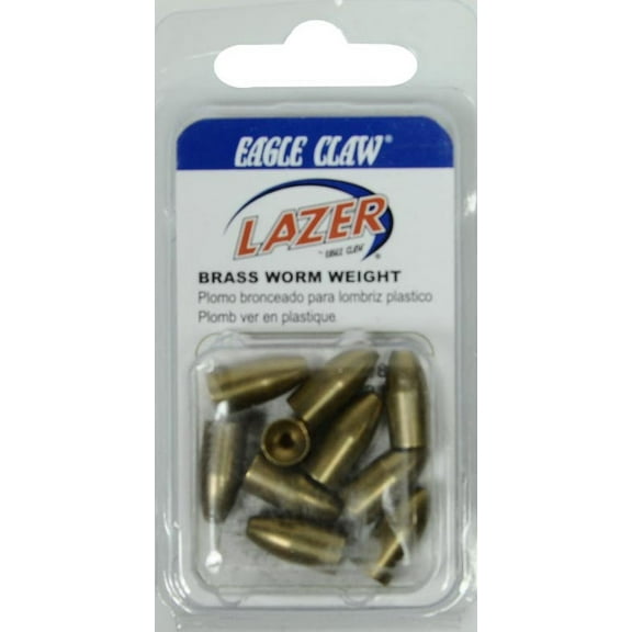 Eagle Claw Fishing, Lazer Brass Worm Weight , 1/8 oz