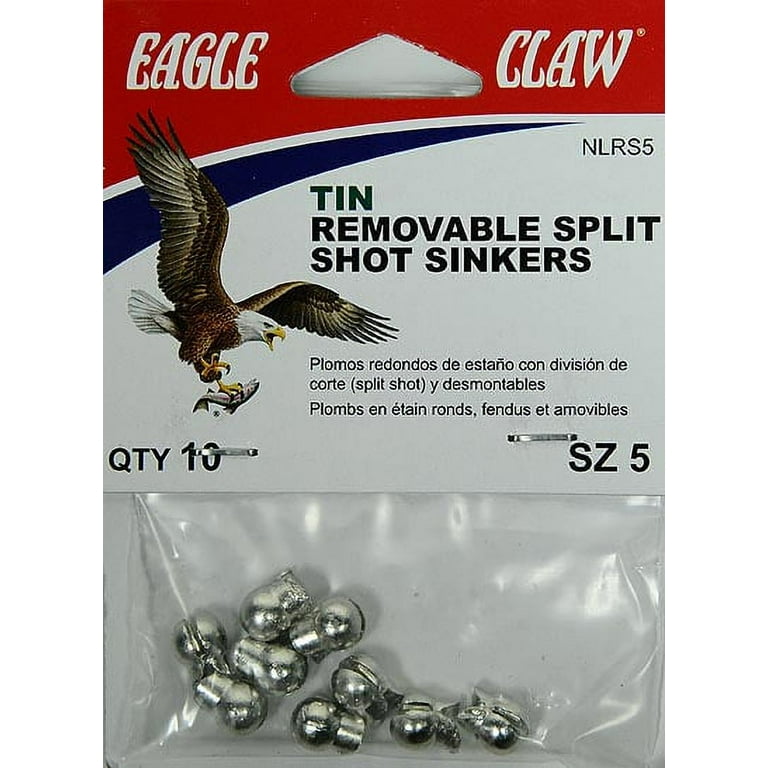 Eagle Claw Fishing, NLRS5 Tin Split Shot Weight, Size 5 