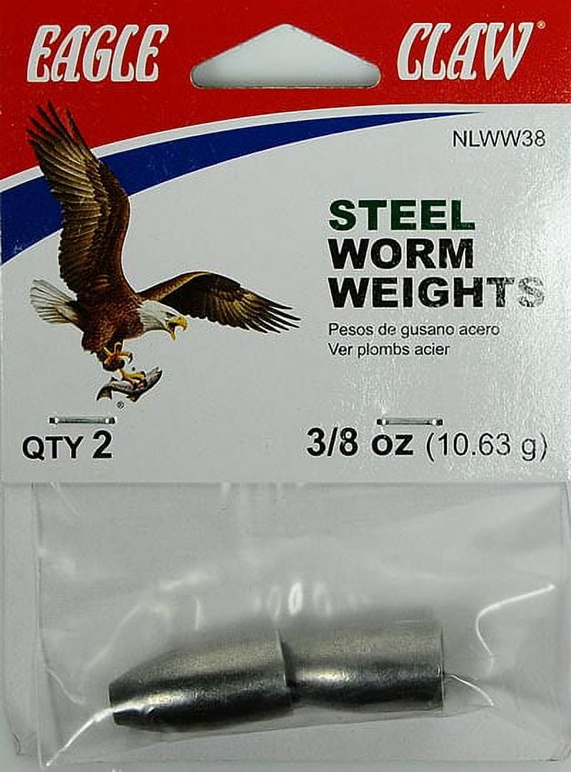 Eagle Claw Fishing, NLWW38 Steel Worm Weight, 3/8 oz.