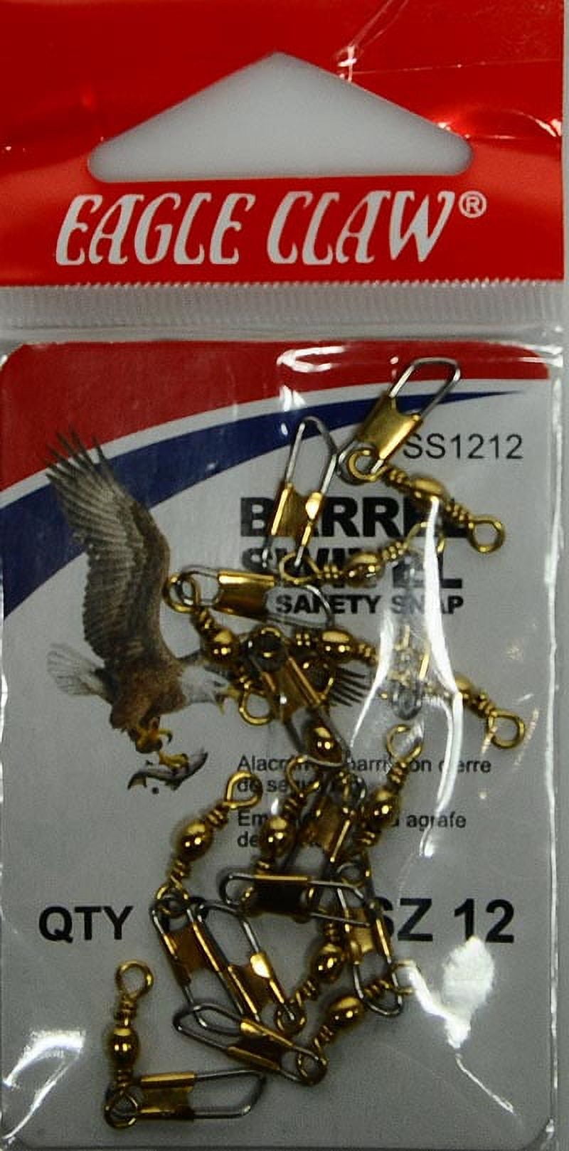 Eagle Claw Fishing, SS1212 Barrel Swivel, Size 12.