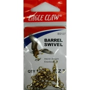 Eagle Claw Fishing Tackle, BS127 Barrel Swivel, Brass, Size 7