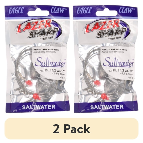 Eagle Claw Fishing Tackle Lazer Ready Rig with Hook and 1 1/2 oz. Egg ...