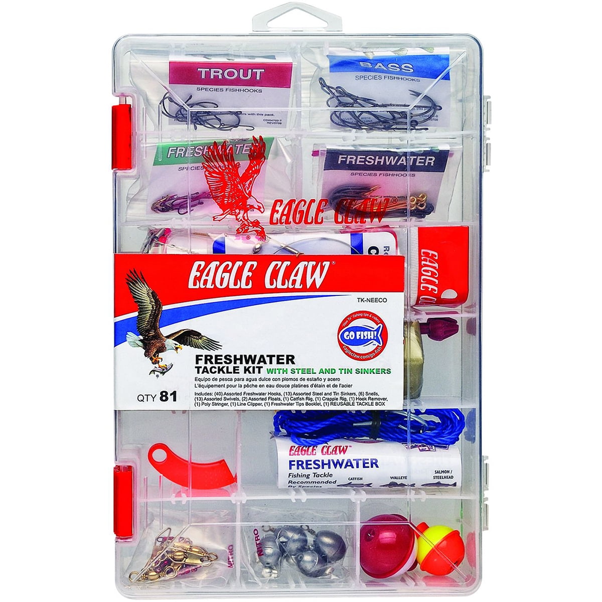 Eagle Claw Fresh Water Fishing Lure Kit Lead Alternative Weights