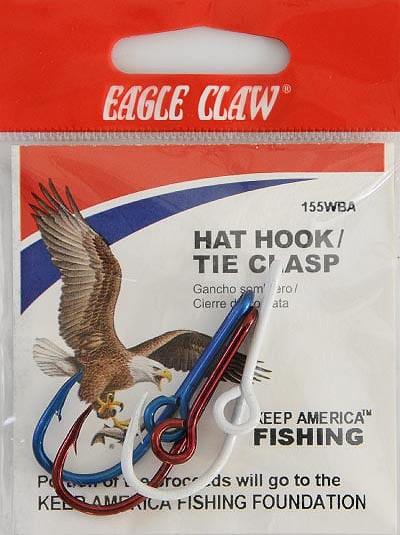 4 PCS Hat Clip Hats Pins Fish Hook Hooks Custom Hook Set High Carbon Steel,  Silver, Black