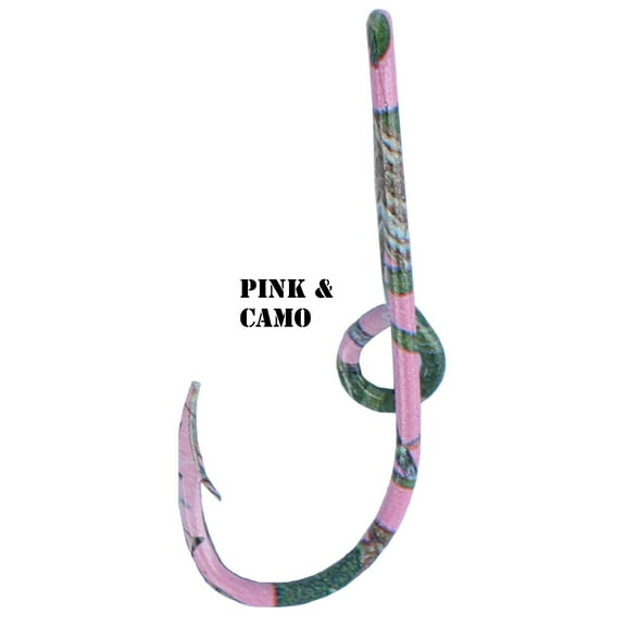 Eagle Claw Hat Hook Pink & Camo Fish hook for Hat Pin Tie Clasp or Money Clip Cap Fish Hook