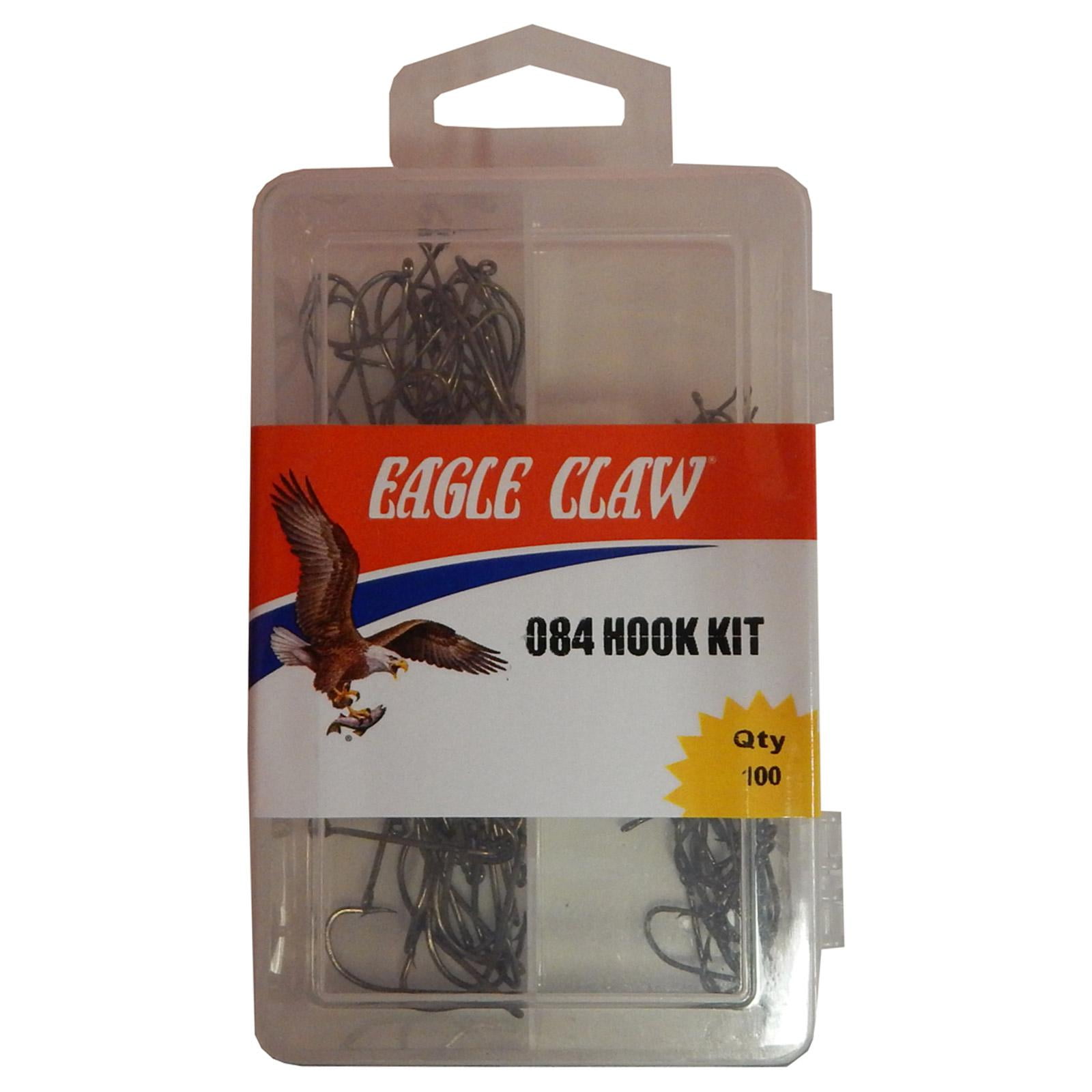 Eagle Claw Hook Kit Pack of 100 Assorted Hooks, 084KIT