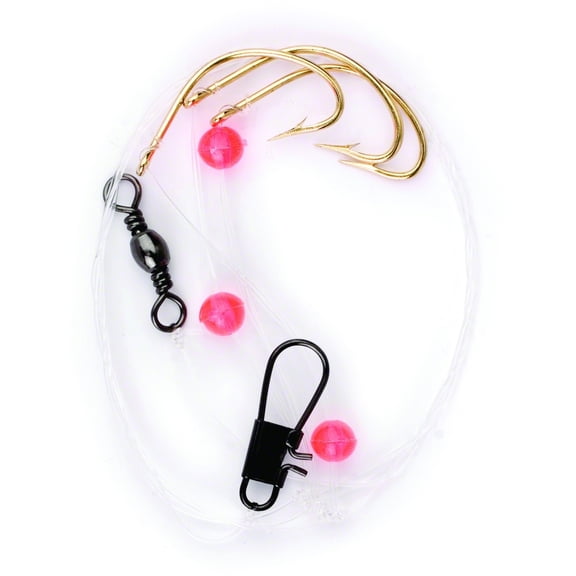 Eagle Claw L968-4 Lazer Sharp Pompano Rig Triple Gold Kahle Hooks
