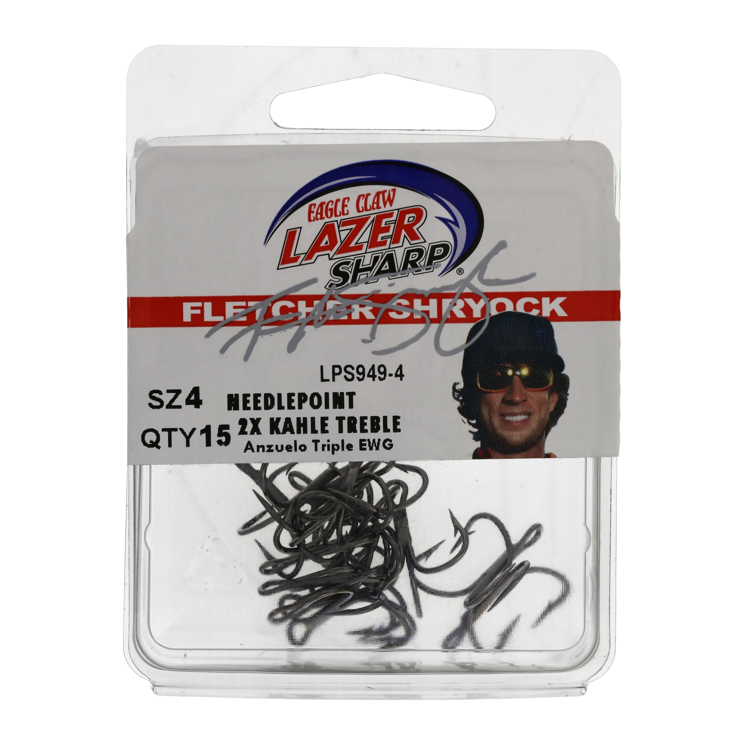 Eagle Claw LPS9494 Fletcher Shryock Kahle Treble Hook, Size 4