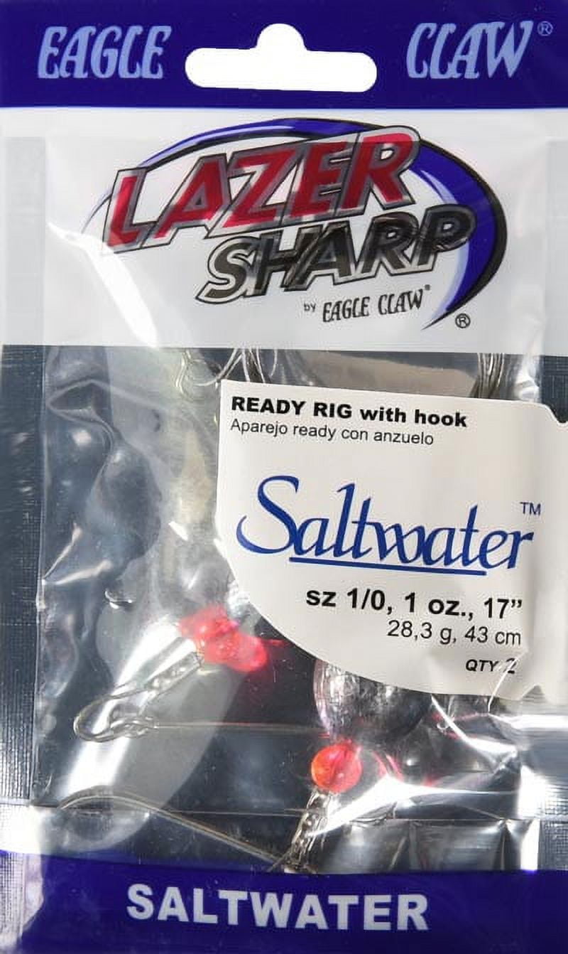 Eagle Claw Lazer Sharp 17 Saltwater Ready Rig, 1 oz., Size 1/0, L1025-1-4
