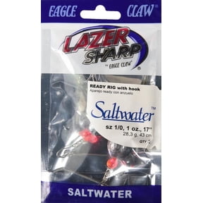 Eagle Claw Lazer Sharp 17" Saltwater Ready Rig, 1 oz., Size 1/0, L1025-1-4