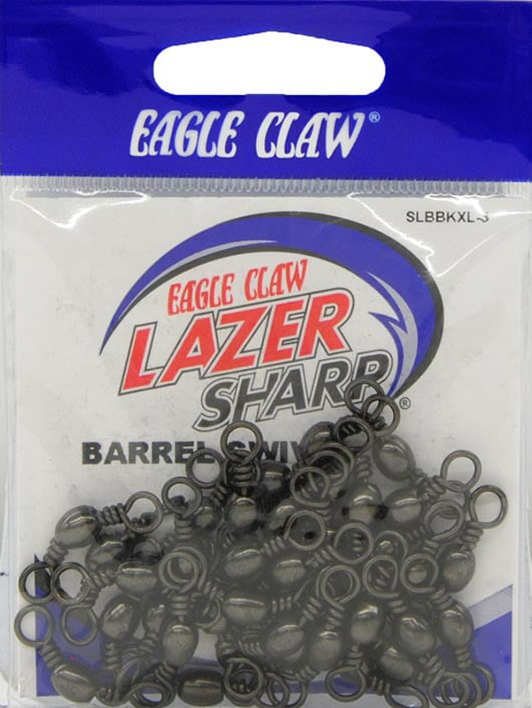 Eagle Claw Lazer Sharp Barrel Swivel, Black, Size 3, 35 Pack
