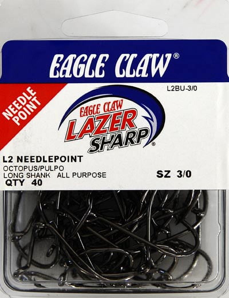 Eagle Claw CIRCLE Big Game Hooks – 18/0 & 20/0 – L2045 Lazer Sharp Needle  Point – Lym Tackle