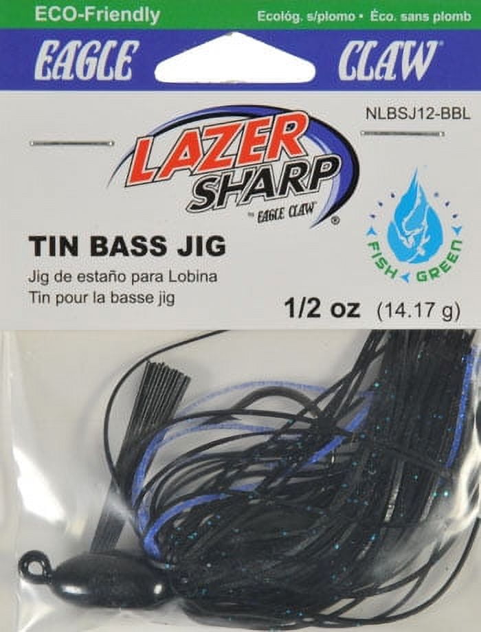 Eagle Claw Lazer Sharp NLBSJ12-BBL Bass Fishing Jig 1/2 oz.