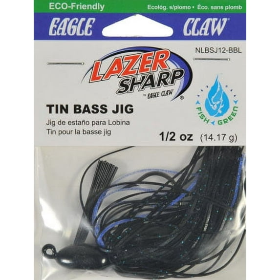 Eagle Claw Lazer Sharp NLBSJ12-BBL Bass Fishing Jig 1/2 oz.