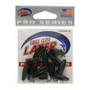 Eagle Claw Lazer Sharp Pro Series Worm Sinkers Value Pack, Black, 1/4 Oz., LPSWWB-14