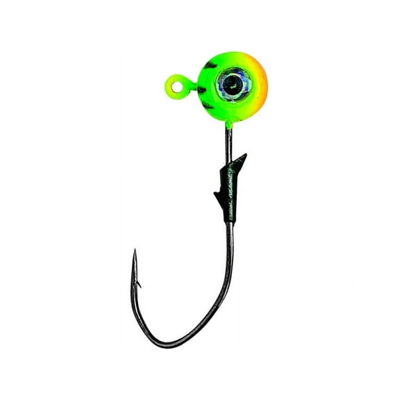 Eagle Claw Lazer Sharp Pro-V Eagle Eye 1/4oz Round Ball Jighead Firetiger