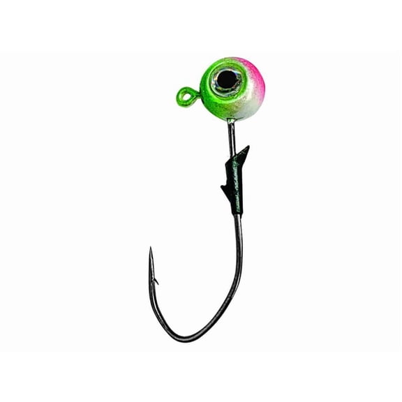 Eagle Claw Lazer Sharp Pro-V Eagle Eye 1/8oz Round Ball Jighead Rainbow