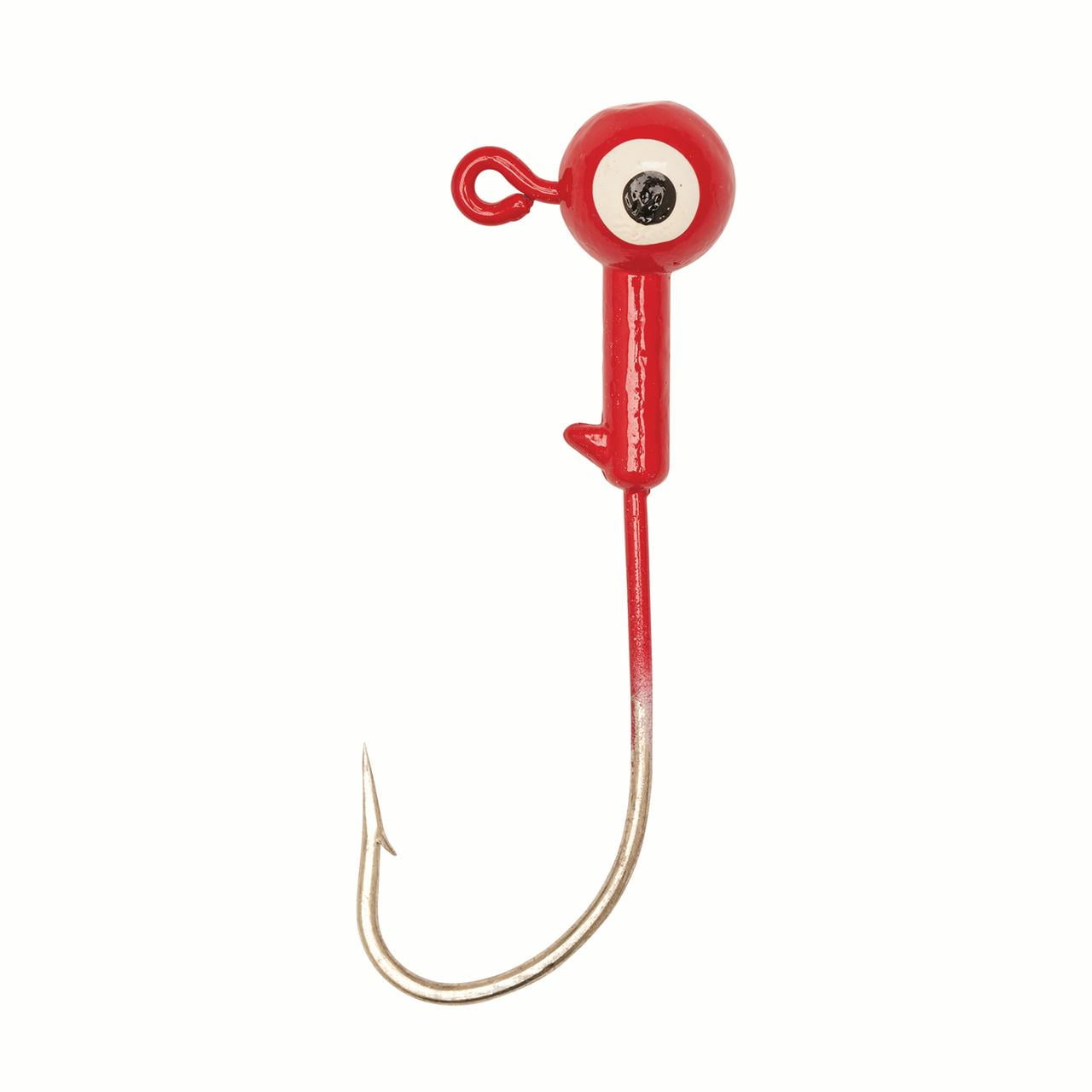 Eagle Claw Lazer Sharp Saltwater Ballhead Fishing Jig, Red, 1/4 oz., SWBH14-6
