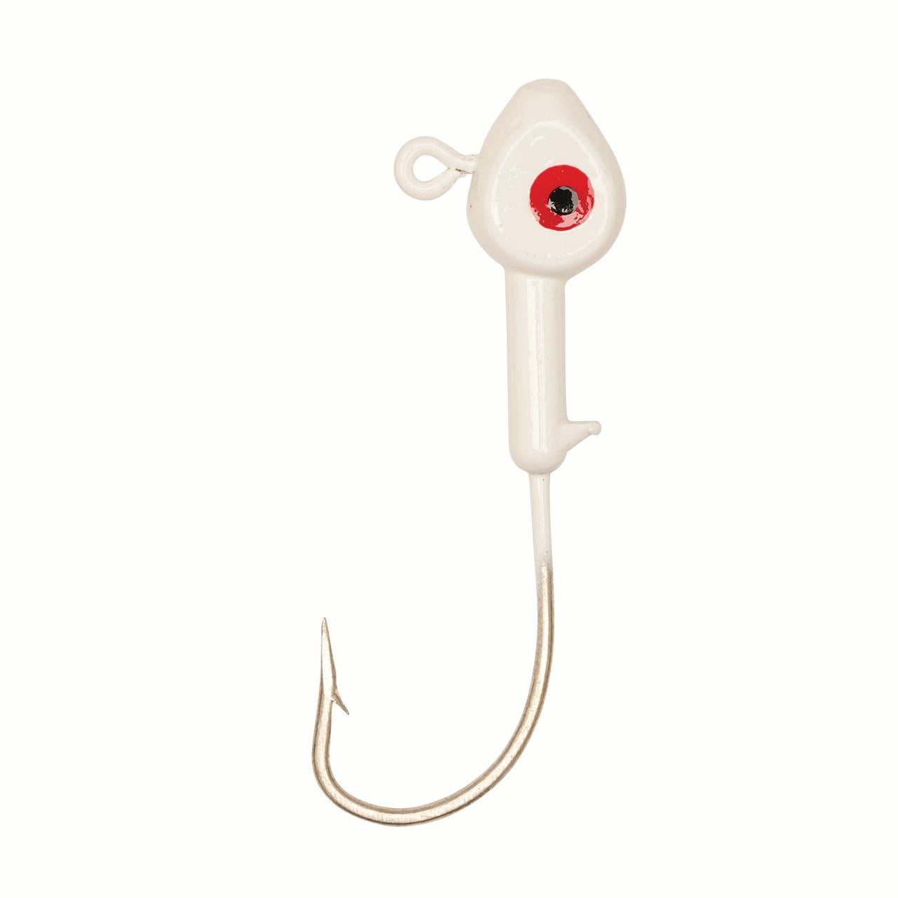 Eagle Claw Lazer Sharp Saltwater Fish Head Fishing Jig, White, 1/4 oz., SWFH14-1