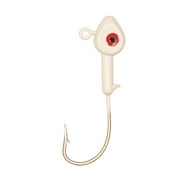 Eagle Claw Lazer Sharp Saltwater Fish Head Fishing Jig, White, 1/8 oz., SWFH18-1