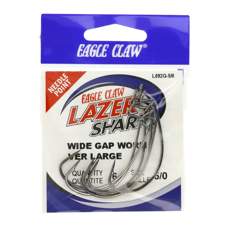 Eagle Claw Lazer Worm Extra Wide Gap Fishing Hook