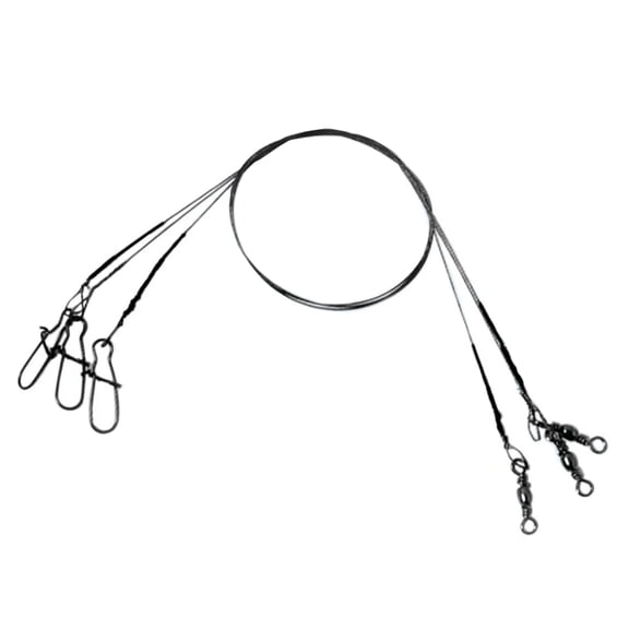 Eagle Claw Wire Micro Leaders, 27 lb Test, Black, 8", 3 Pack