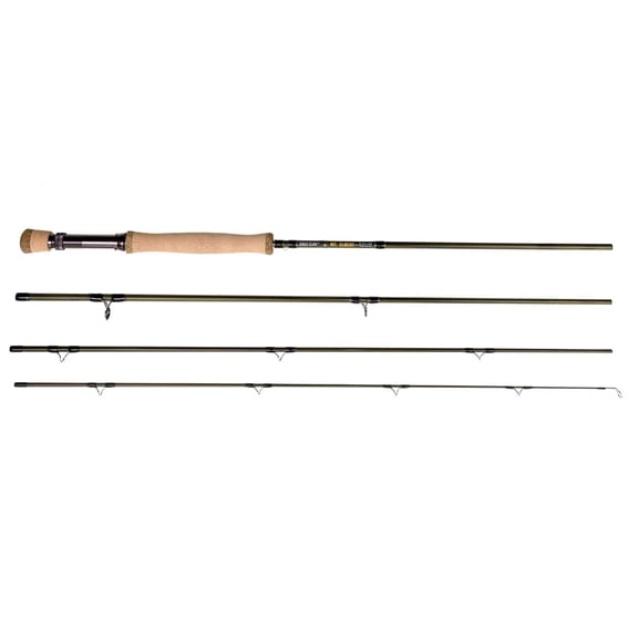 Eagle Claw Mt. Elbert Fly Rod, Lightweight, 4-Piece, 8' 6", 4 wt., Black