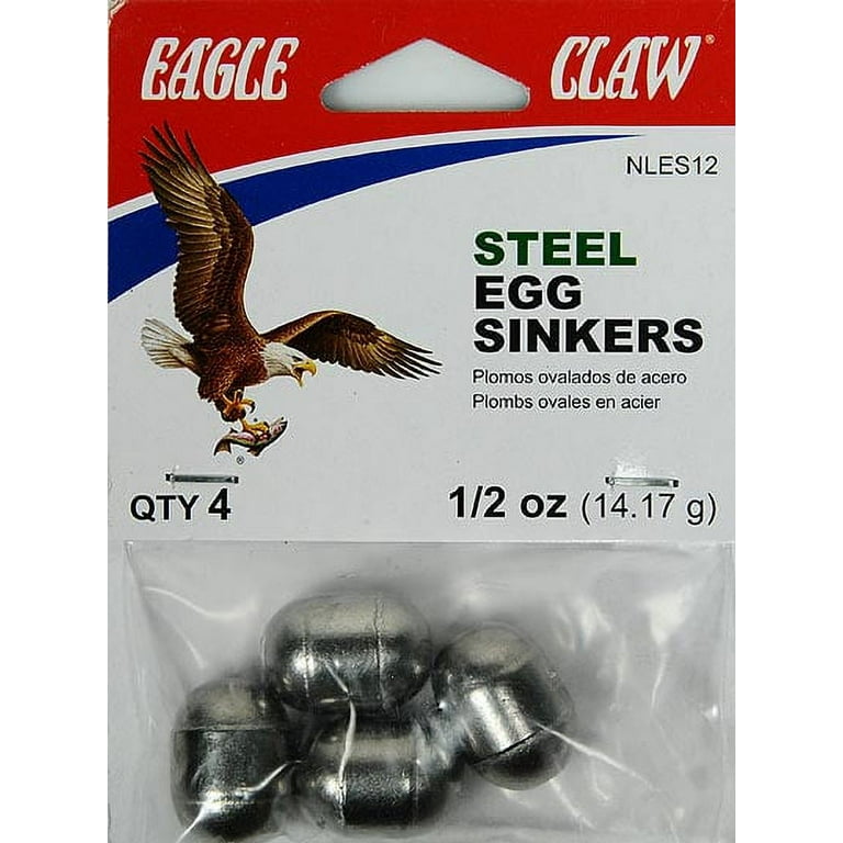 Eagle Claw NLES12 Steel Egg Sinker Weight, 1/2