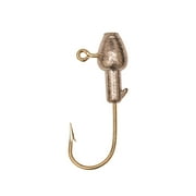 Eagle Claw Panfish Dart Head Fishing Jig, Gold Hook & Unpainted, 1/16 oz., 10 Count