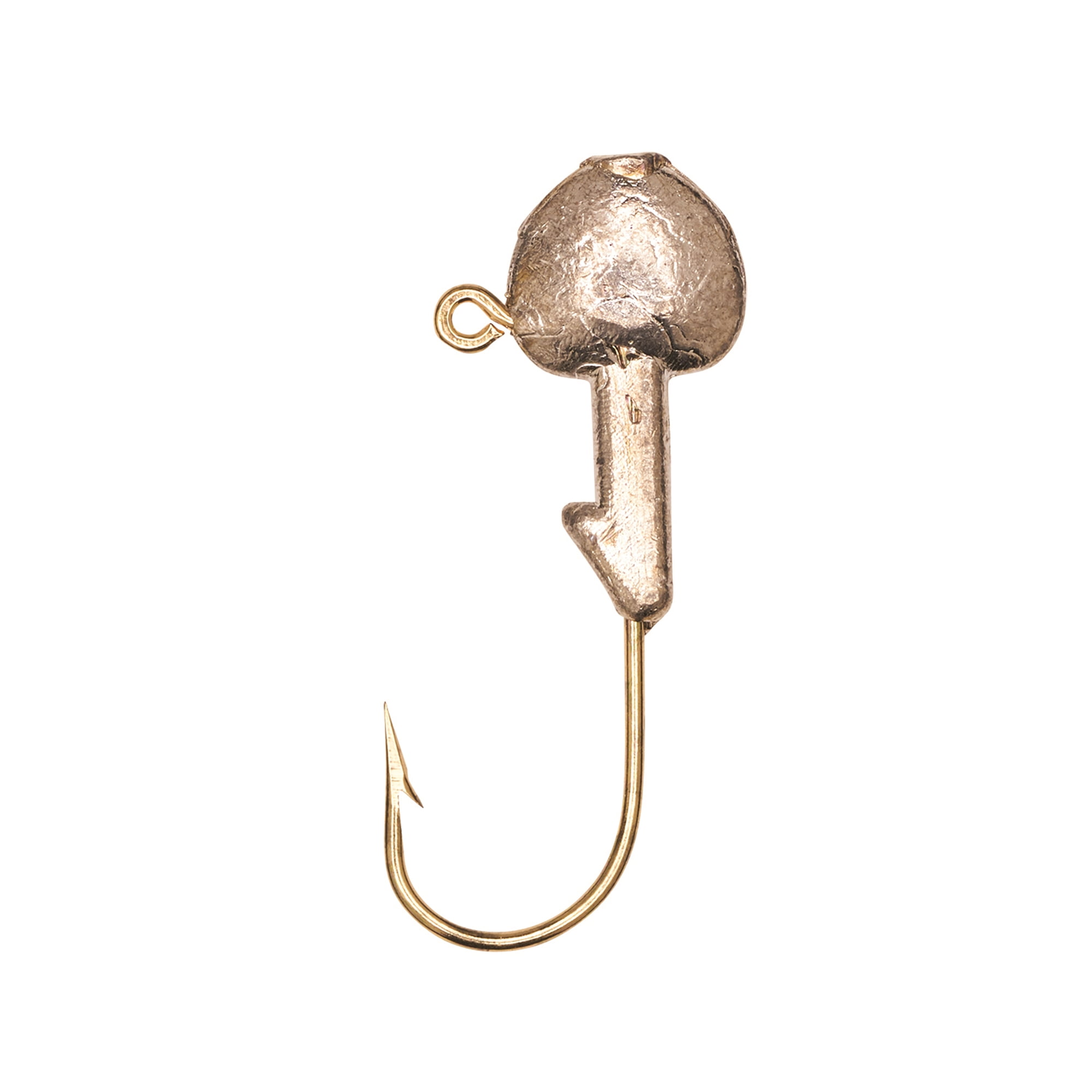 Eagle Claw Panfish Spade Fishing Jig Head, Gold Hook & Unpainted, 1/16 oz., 10 Count