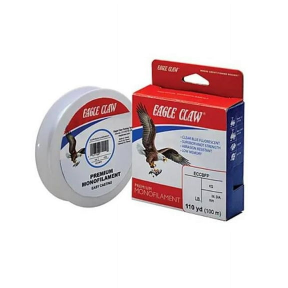 Eagle Claw Premium Monofilament 300 Yard Filler Spool 6lb Test Clear, ECCBFH-6
