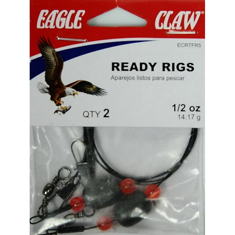Eagle Claw Ready Rig, Black, 1/2 oz. Sinker