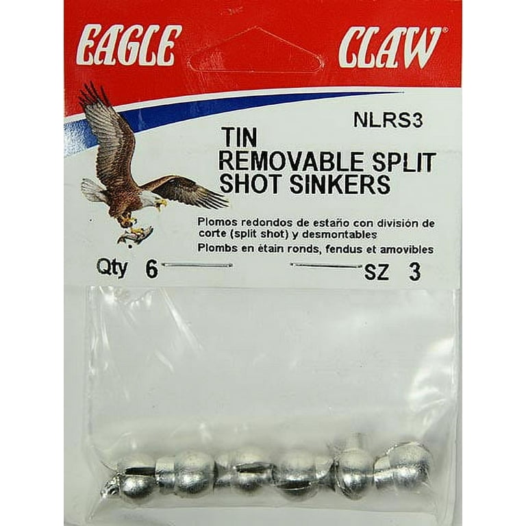 Eagle Claw Removable Split Shot Weight, Tin, Size 3, Pack