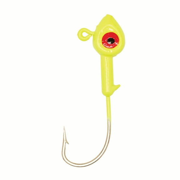 Eagle Claw Saltwater Fish Head Fishing Jig, Chartreuse, 3/8 oz.