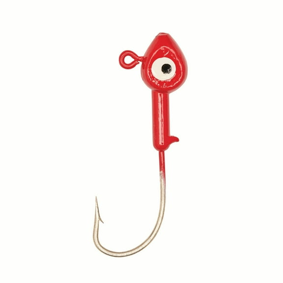 Eagle Claw Saltwater Fish Head Fishing Jig, Red, 3/8 oz., SWFH38-6