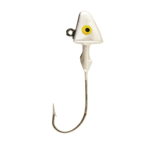 Eagle Claw Saltwater Shad Head Fishing Jig, Pearl & Black, 3/8 oz.
