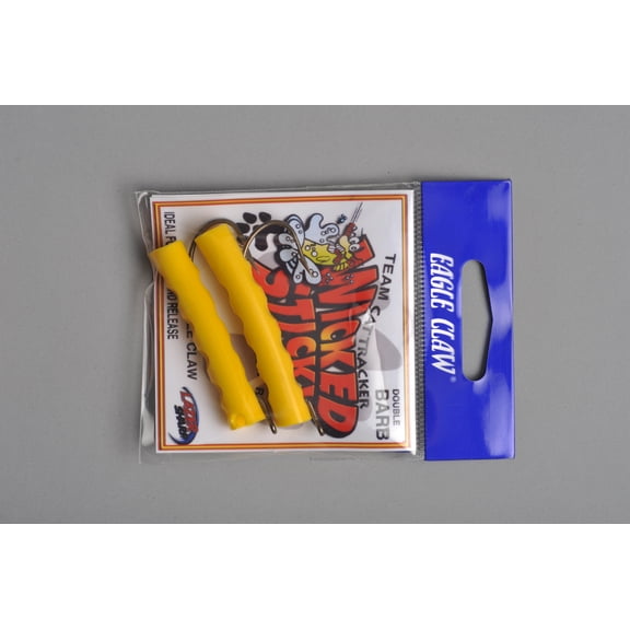 Eagle Claw Single Hook Rig, 2 Pack Yellow