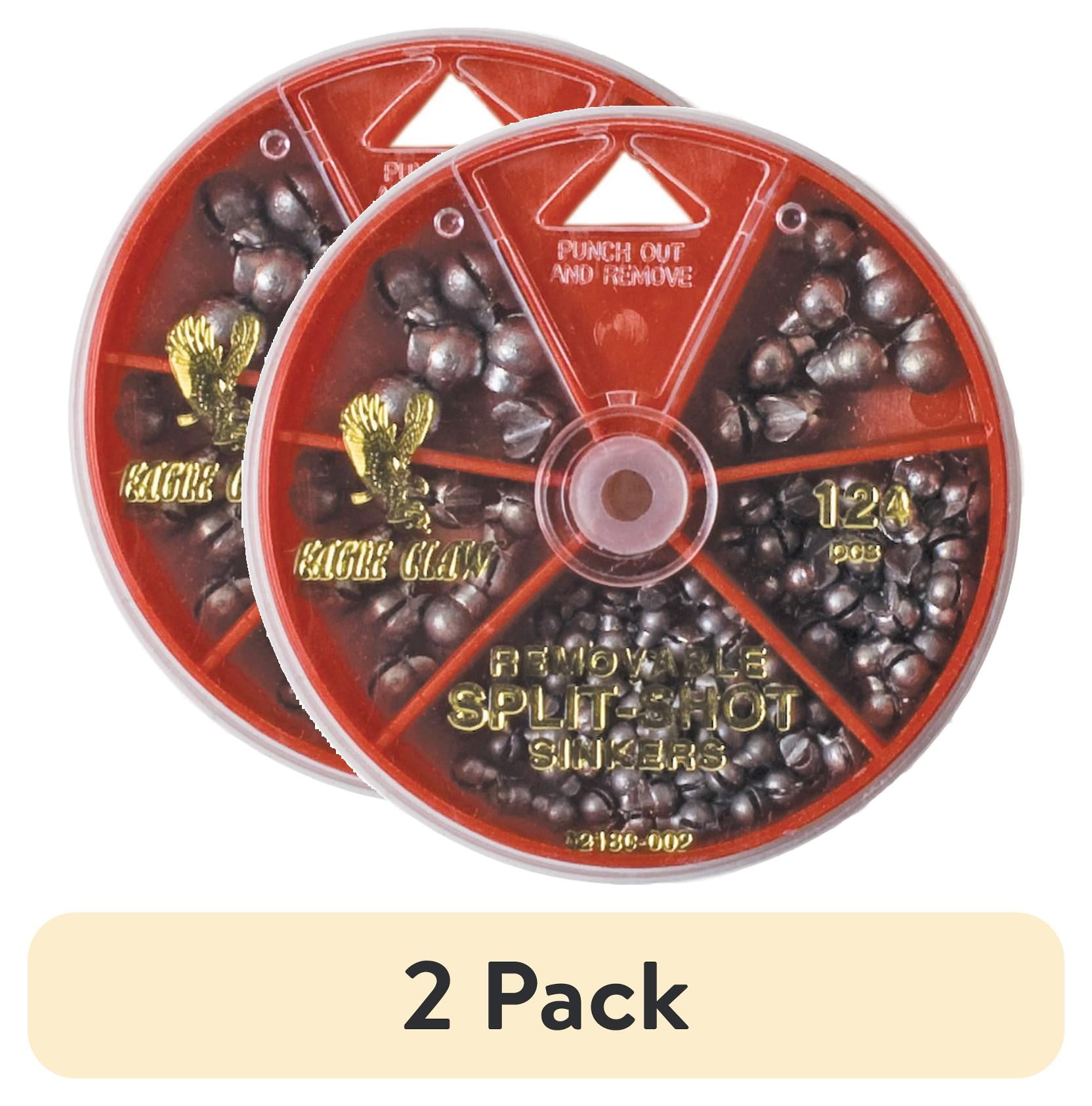 (2 pack) Eagle Claw Split Shot Sinker Sinkers Assortment Size 12 ...
