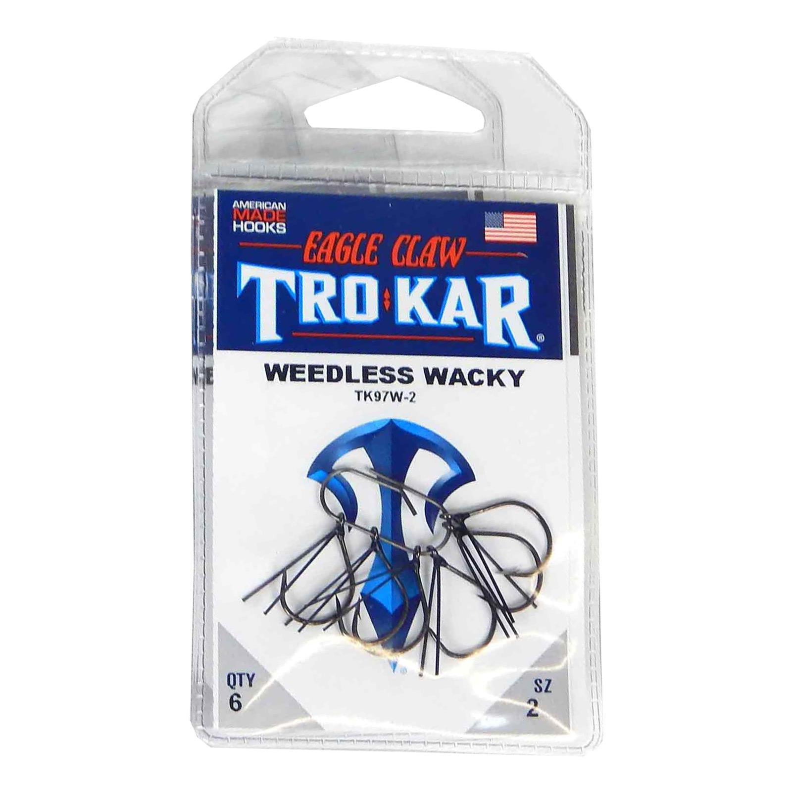 Eagle Claw TK97W-2 Trokar Weedless Wacky Worm Hook Size 2 Forged
