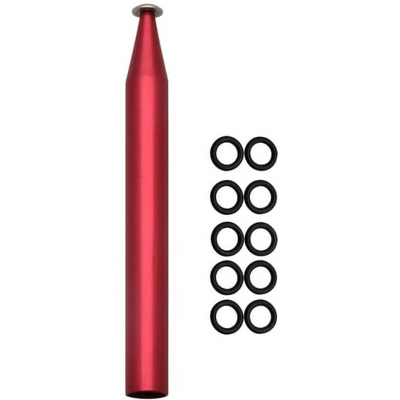 Eagle Claw TWRR Wacky Worm Fishing Tool 1/2" Red 10 Black O-Rings