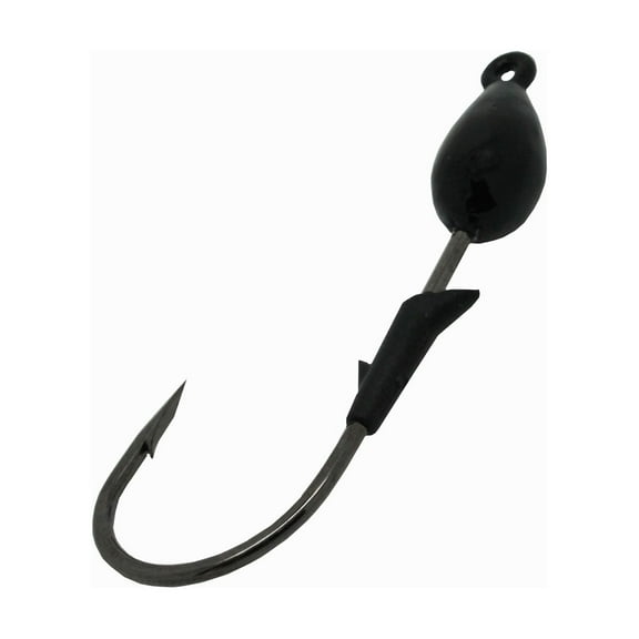 Eagle Claw TroKar SwimBait Head Size 3/16 oz., Block Chrome Hook, Black